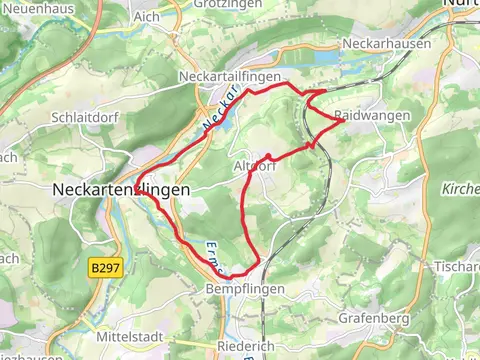 Altdorf and Neckartenzlingen Loop via Scheiterhauwald