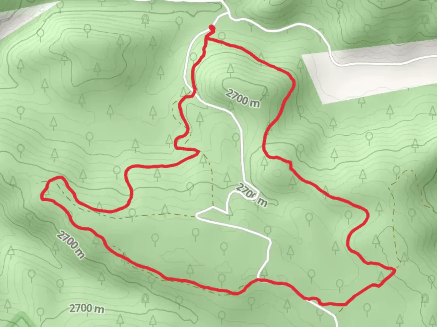 An image depicting the trail Pinkham Mountain Loop Trail and its surrounding area.