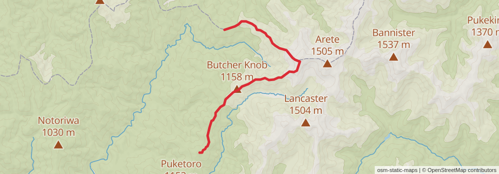 Te Araroa Trail stage 85 Map