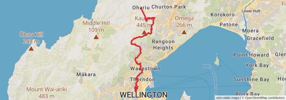 Te Araroa Trail stage 93 Map
