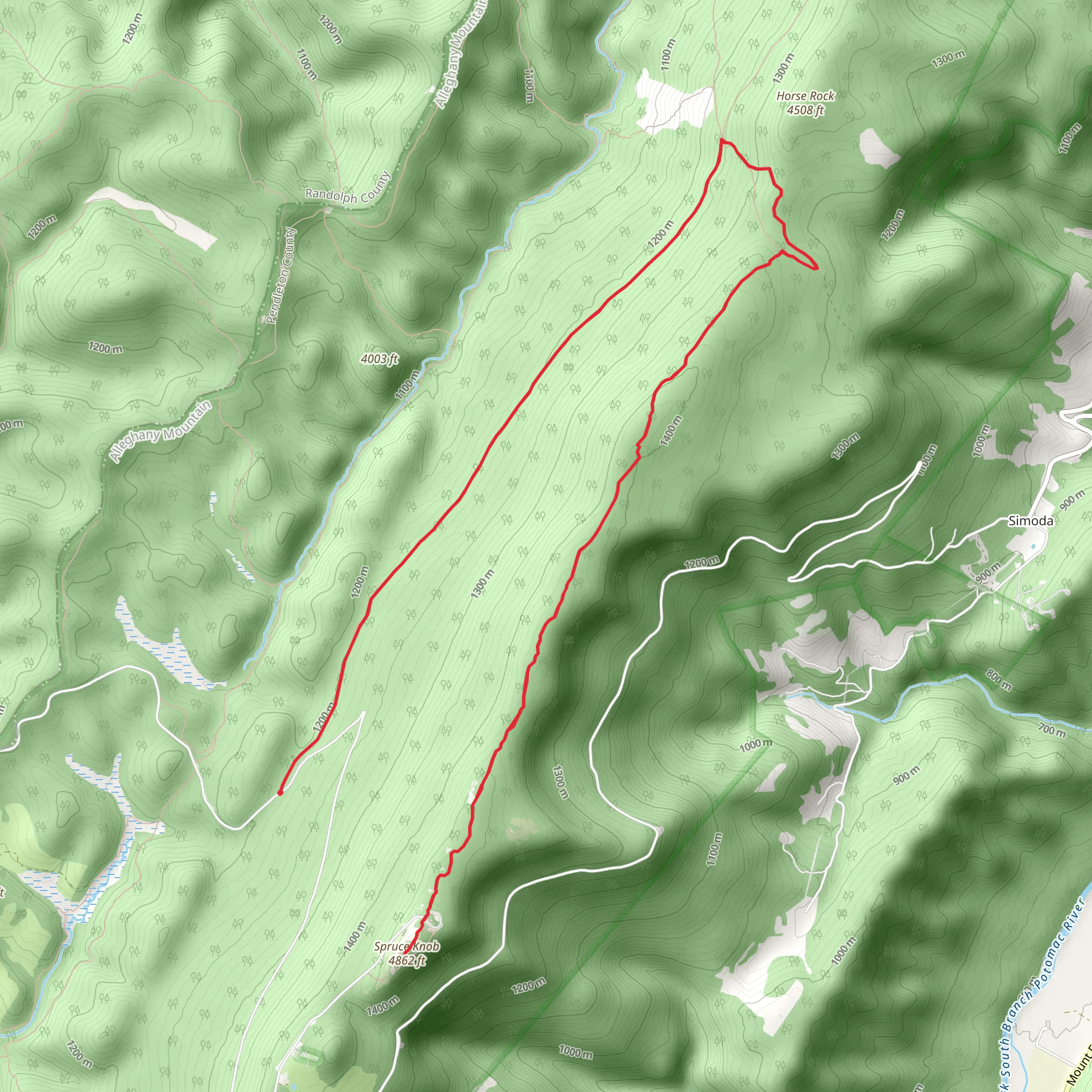 Lumberjack Trail and Huckleberry Trail mobile static map