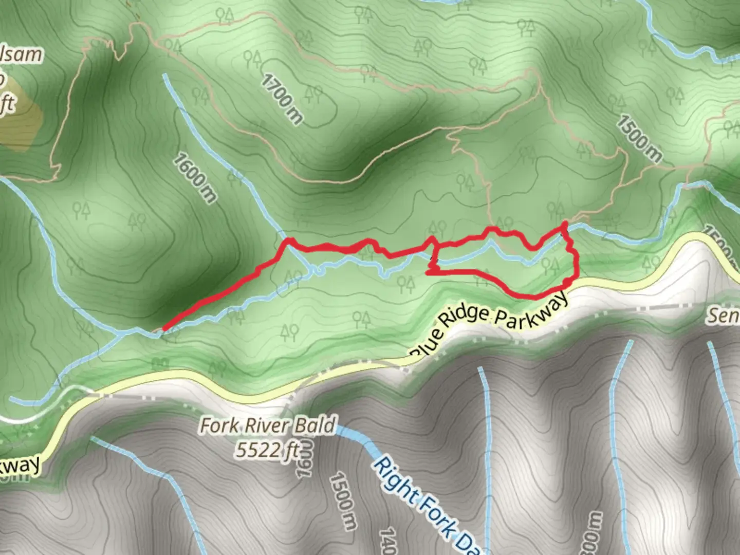 An image depicting the trail Graveyard Upper Falls Trail Loop and its surrounding area.