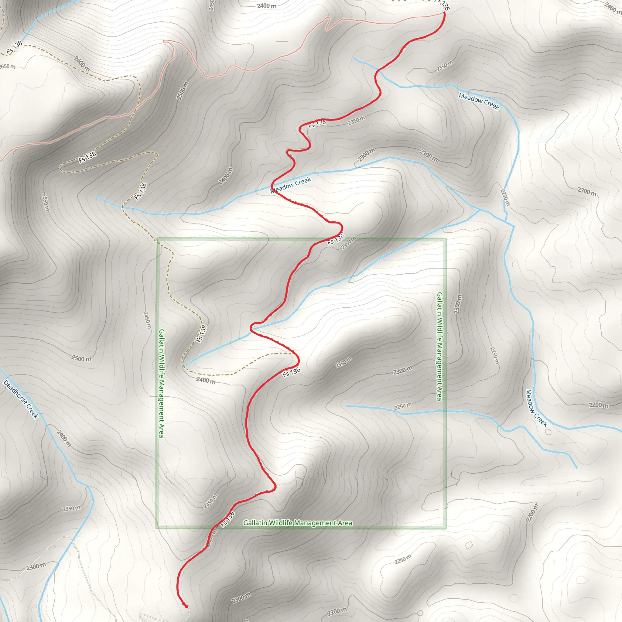 Deadhorse Creek Trail mobile static map