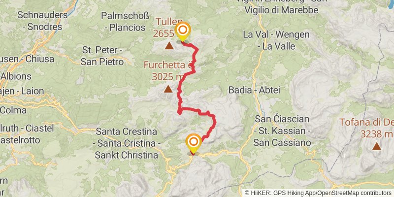 Alta Via 2 stage 3 Map