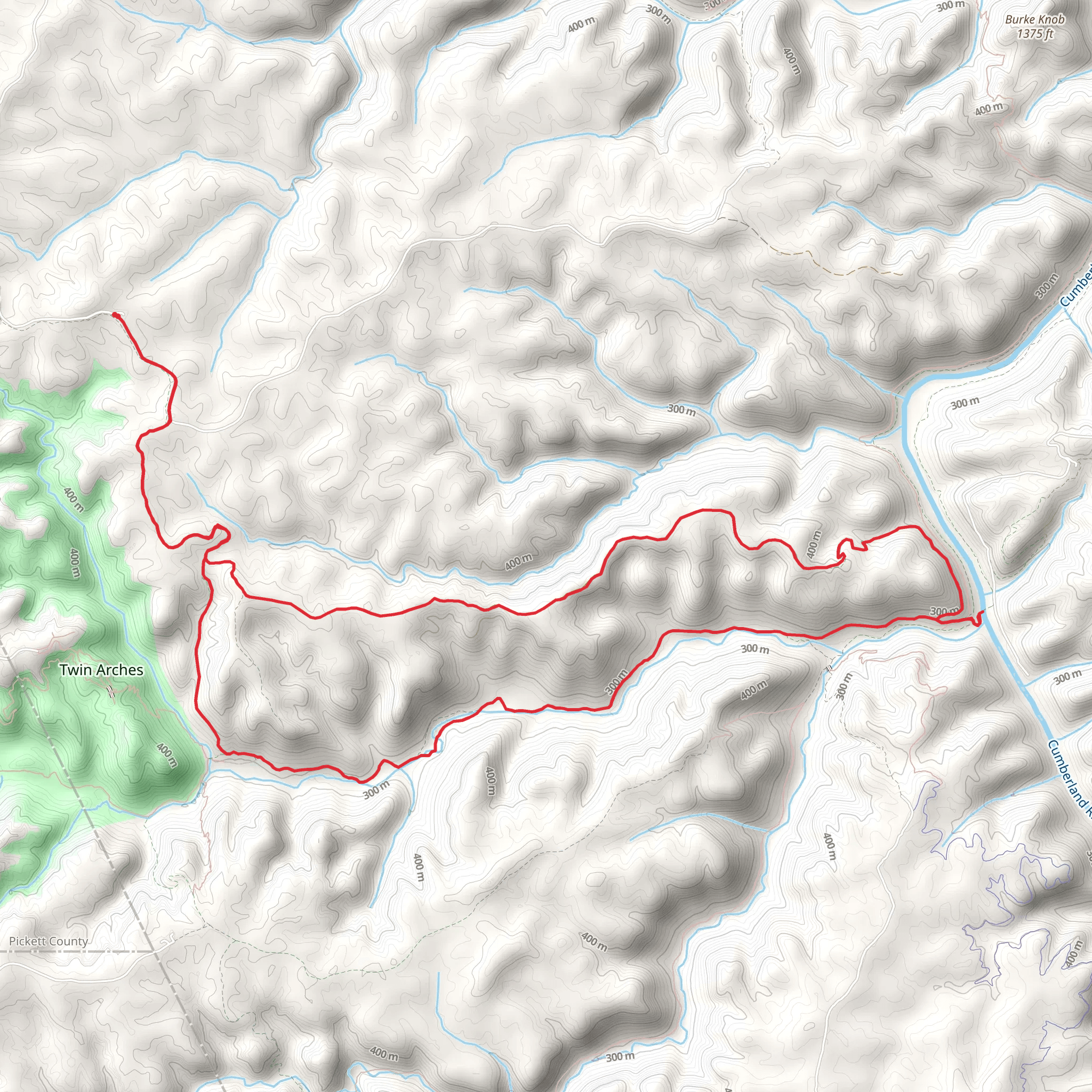 Hatfield Ridge and Station Camp Creek Loop Trail mobile static map