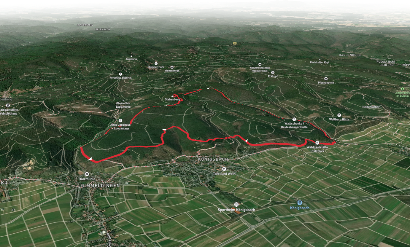 Stabenberg and Konigsbach Loop via Muhltal RW 5