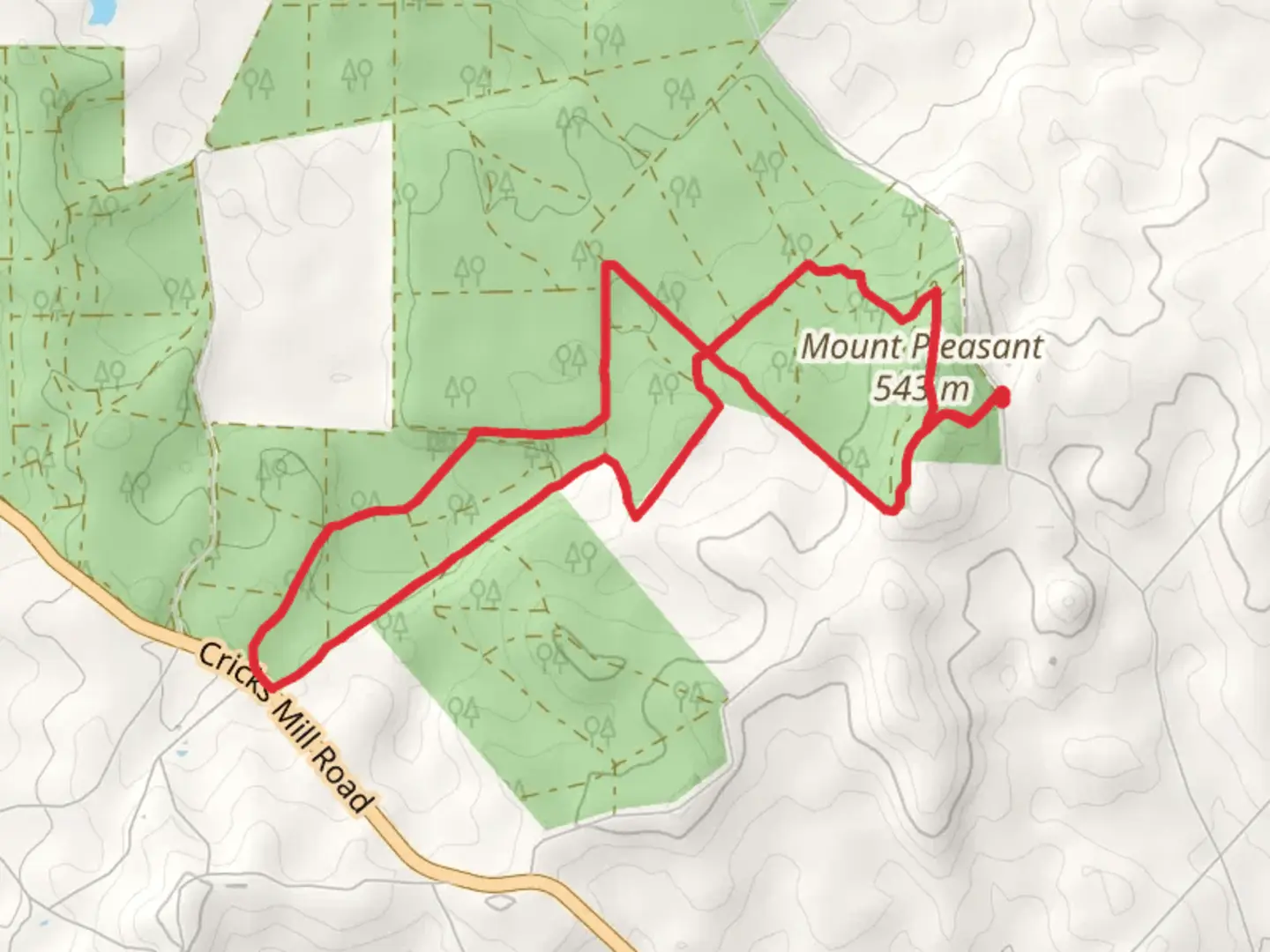 An image depicting the trail Mount Pleasant Summit Walk and its surrounding area.