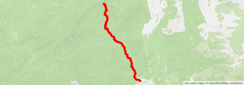 Clements Mill Road to Oamaru Hut via Te Iringa stage 2 Map