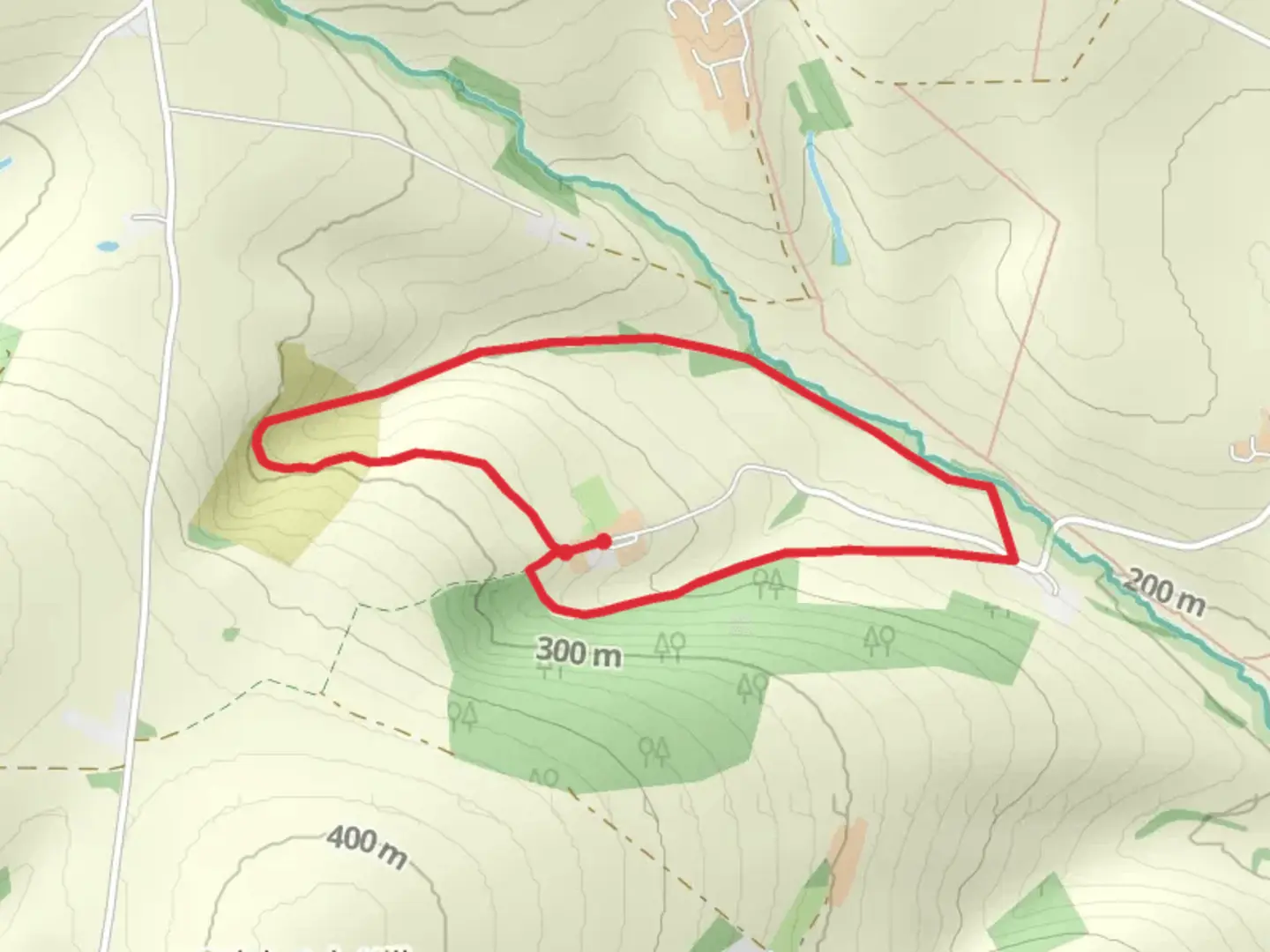 An image depicting the trail Middle Woodbatch CIrcular and its surrounding area.