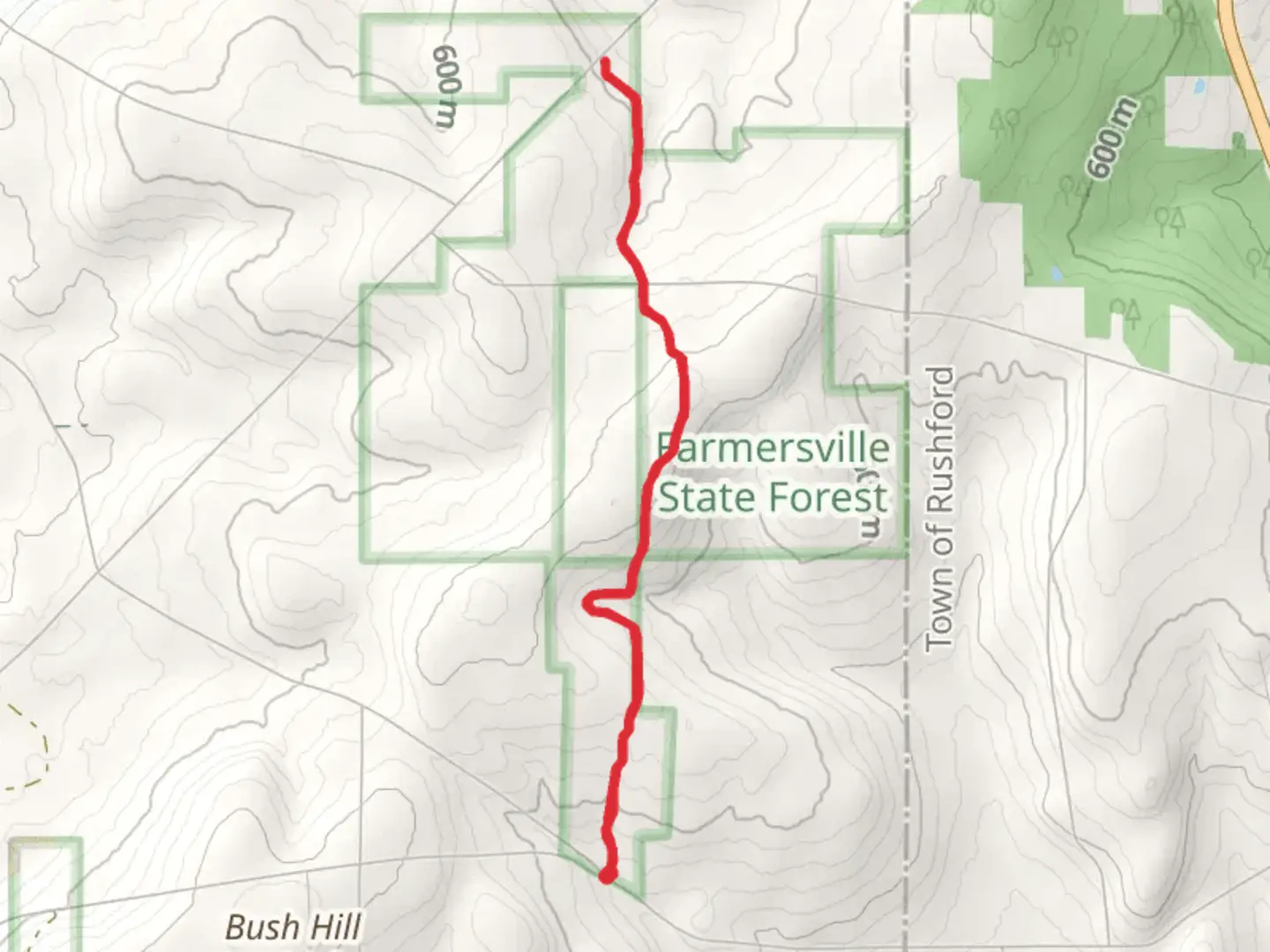 An image depicting the trail Finger Lakes Trail Out and Back and its surrounding area.