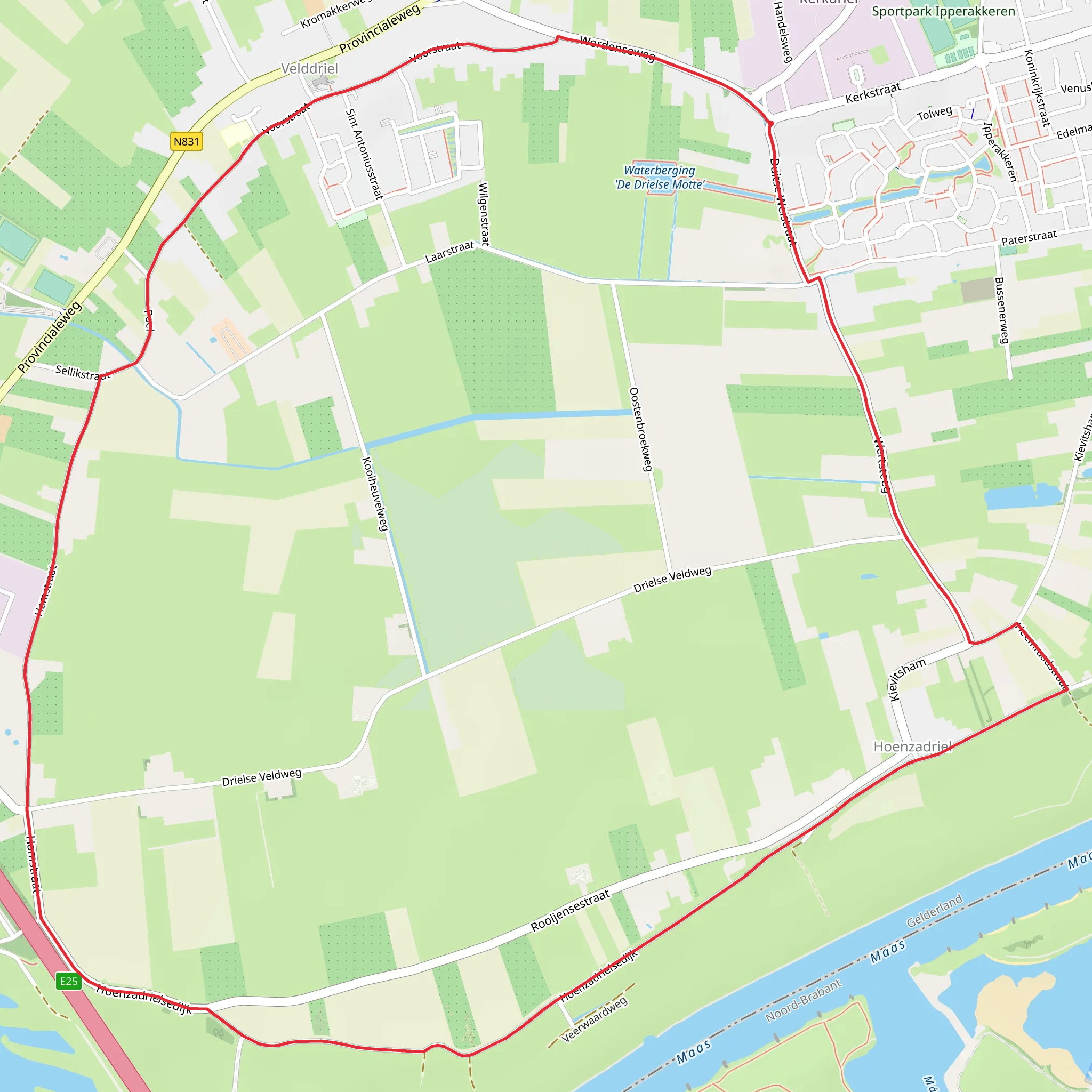 Wordense Weg and Hoenzadrielsedijk Loop mobile static map