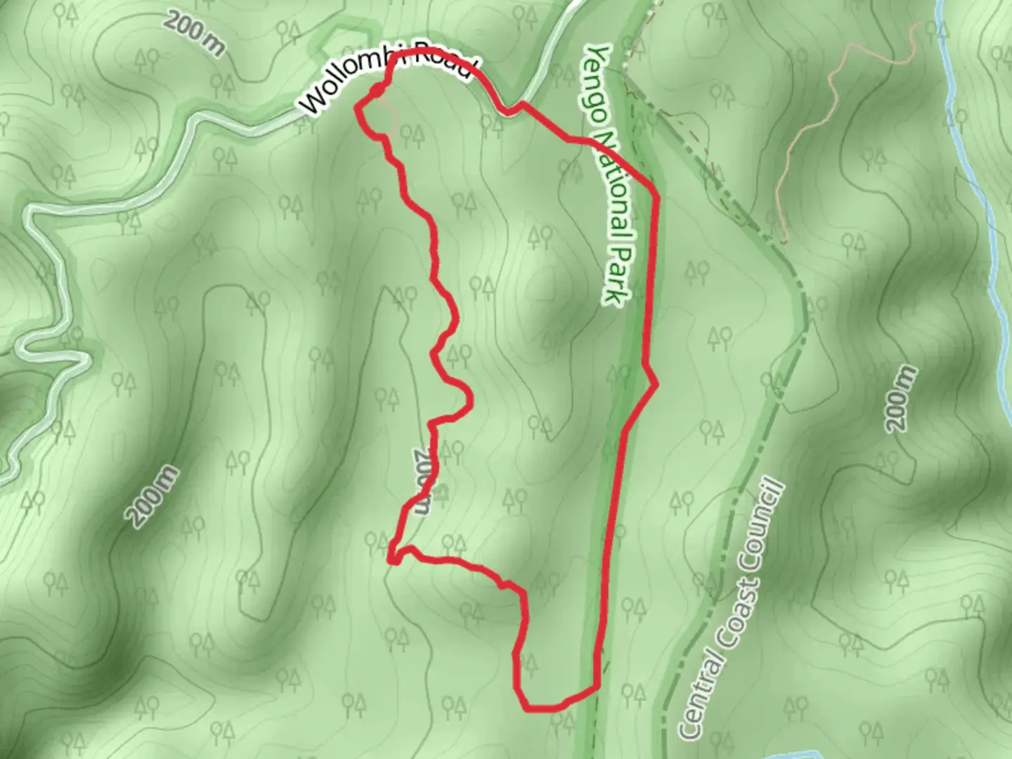 An image depicting the trail Circuit Flat Track and its surrounding area.