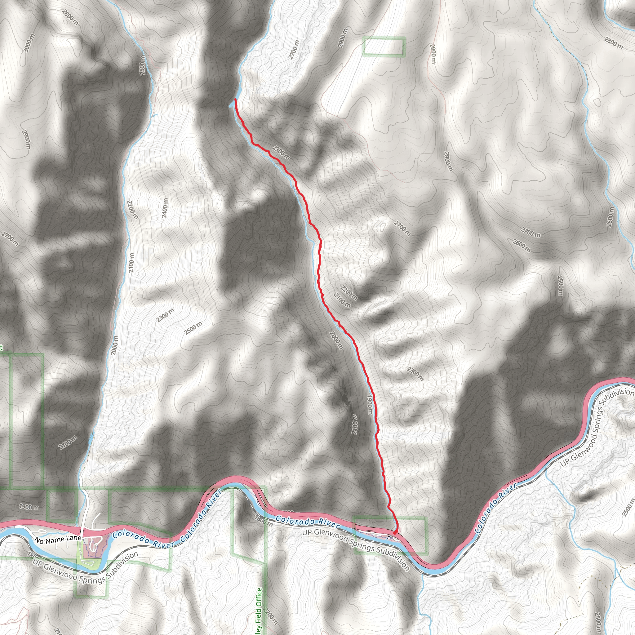 Grizzly Creek Trail mobile static map