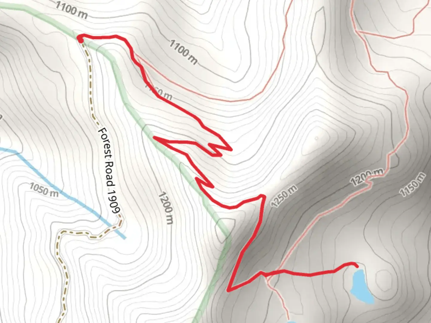 An image depicting the trail Little Vulcan Lake via Vulcan Lake Trail and its surrounding area.