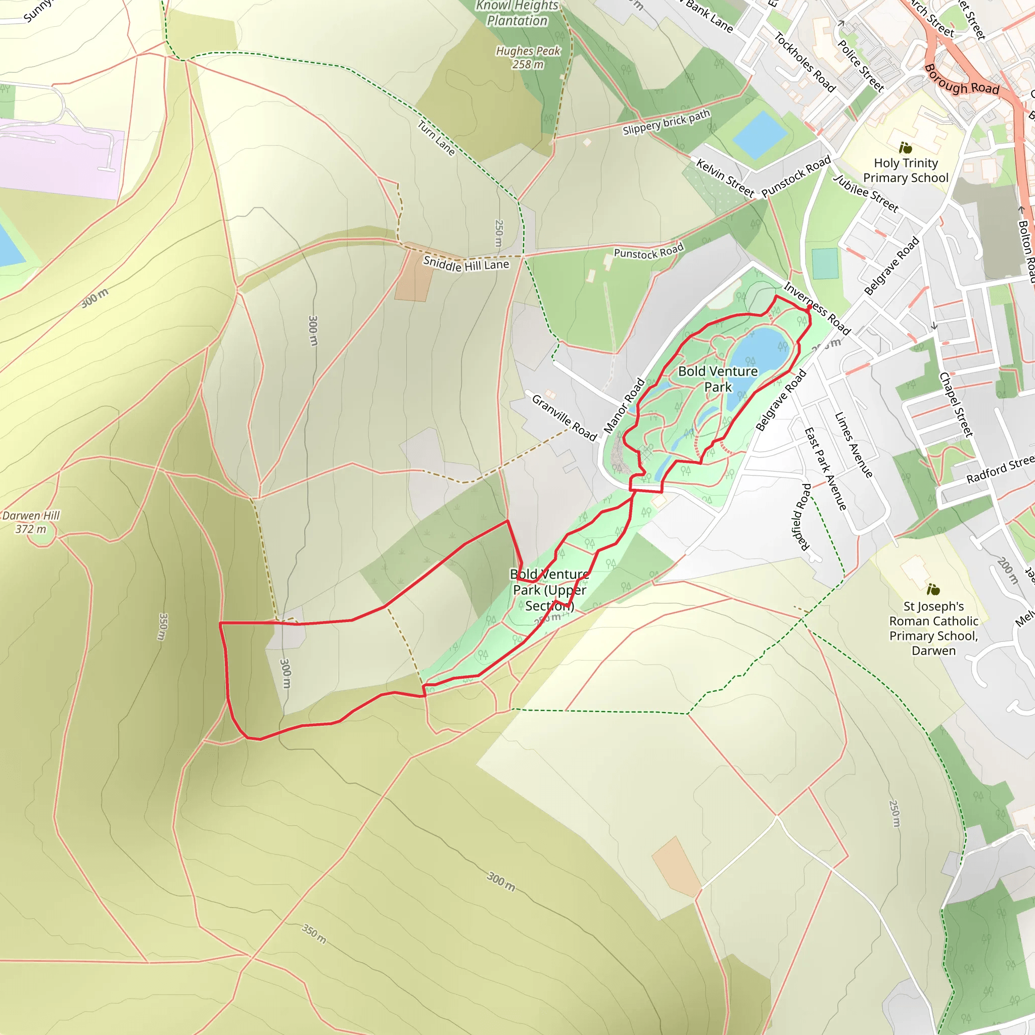 Bold Venture Park Darwen Loop mobile static map