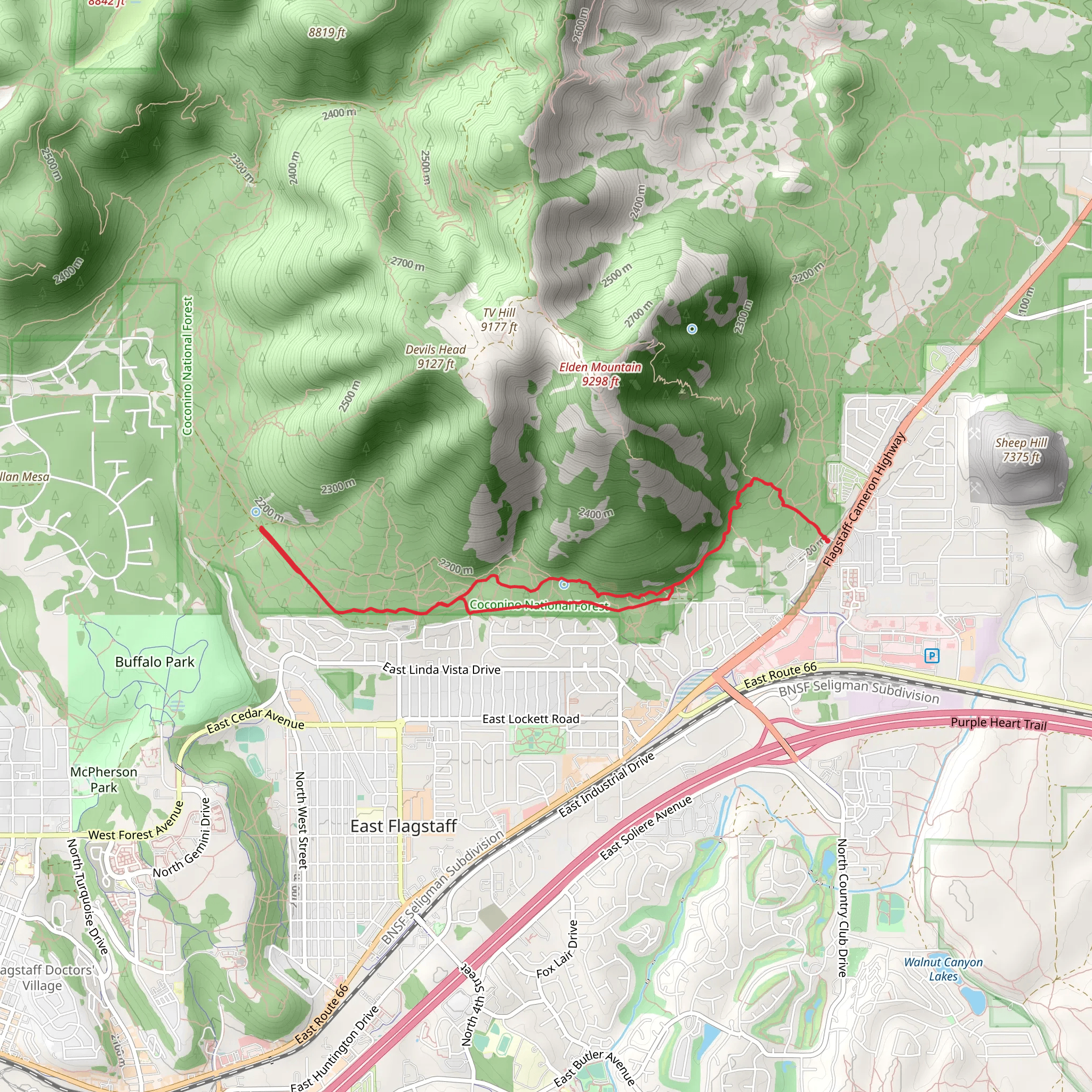 Pipeline and Forces of Nature Loop Trail mobile static map