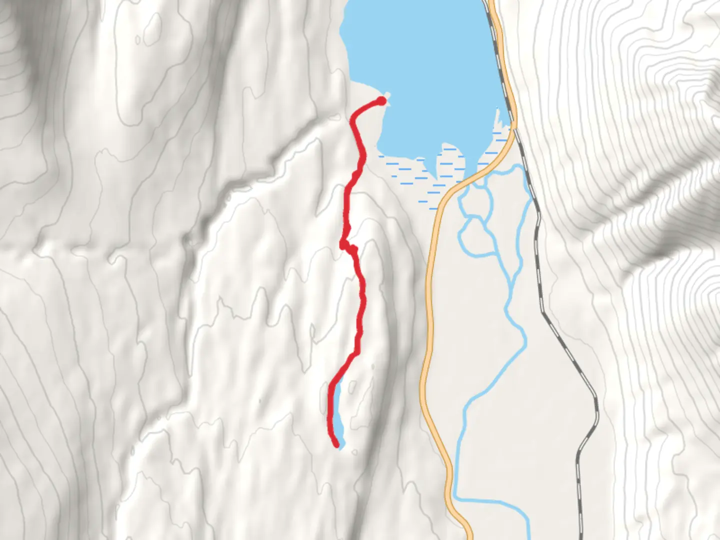 An image depicting the trail Primrose Campground South Walk - Kenai Lake and its surrounding area.