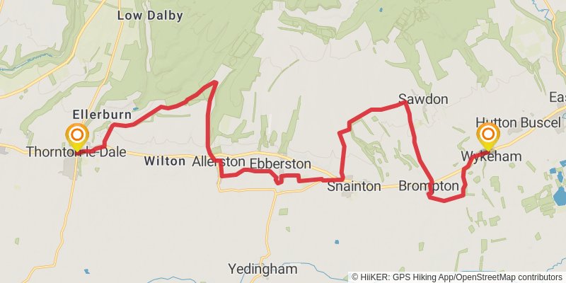 Vale of Pickering Loop from Kirkham Priory stage 6 Map