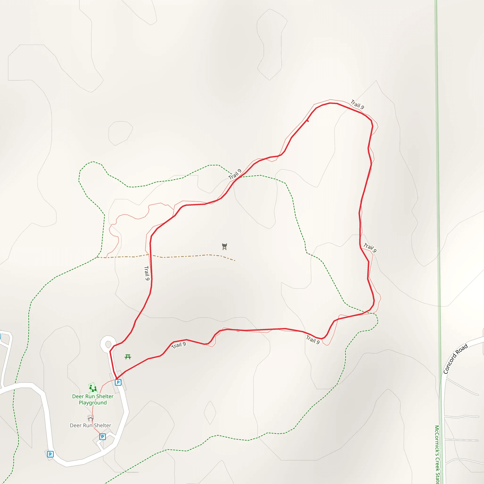 Trail 9 Loop mobile static map