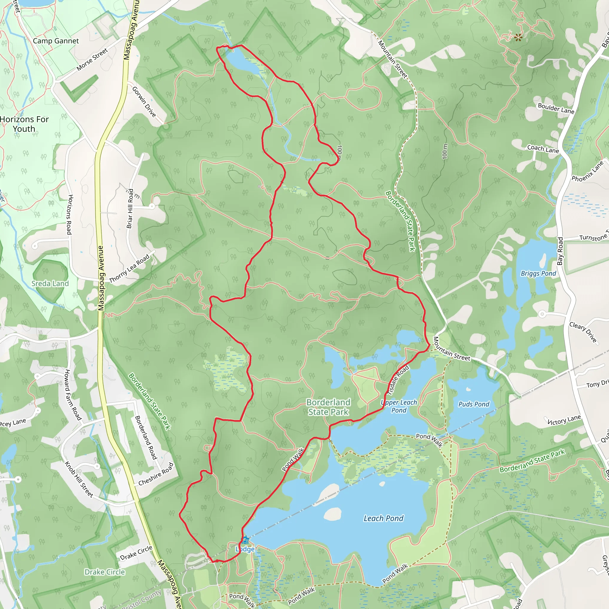 Leach Ponds Loop Trail mobile static map