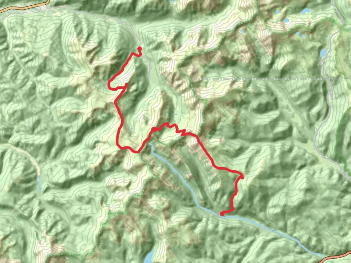 An image depicting the trail Red Cone and Glacier Mountain and its surrounding area.