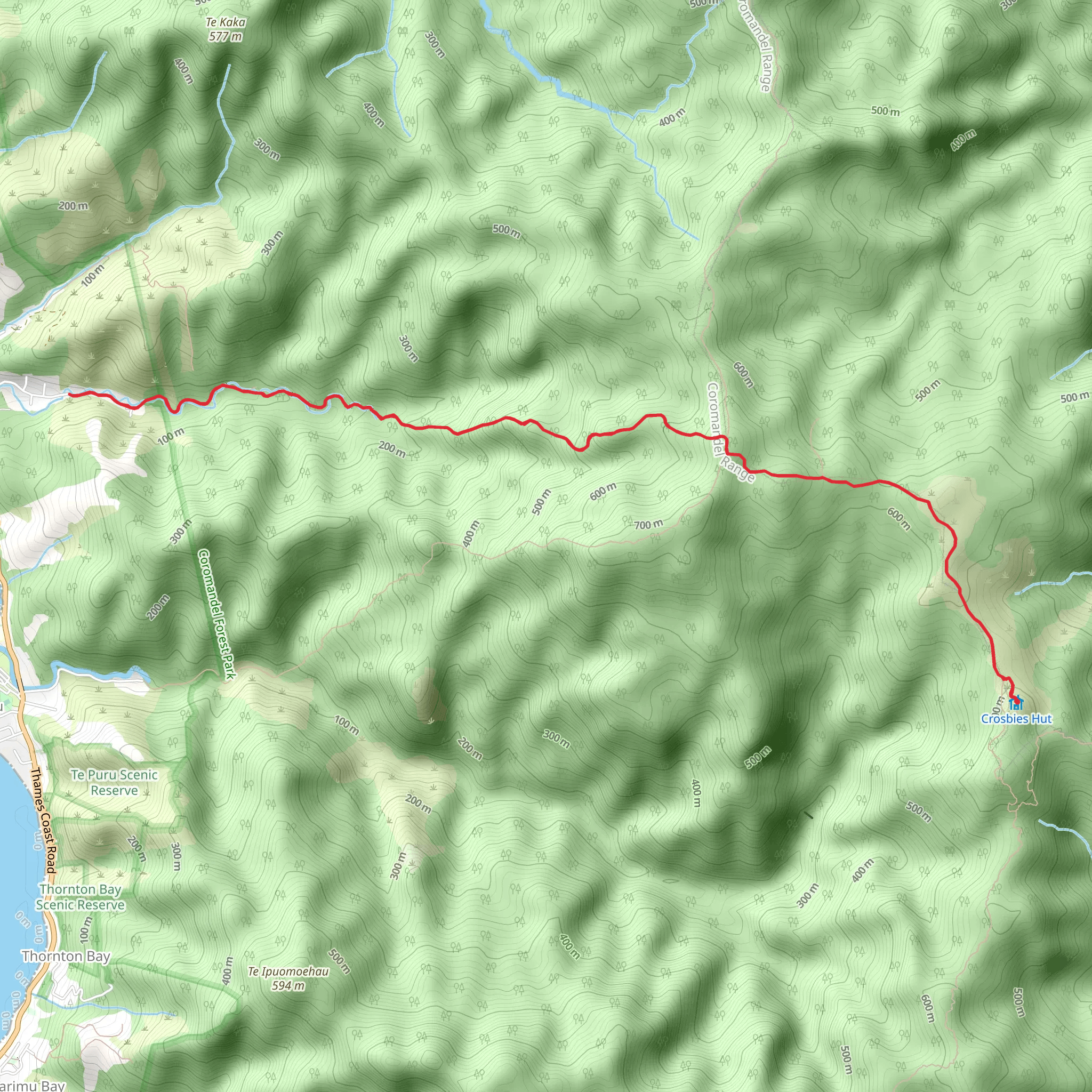 Waiomu Track mobile static map
