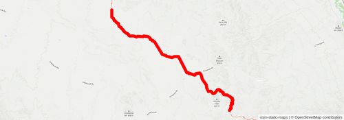 Southwestern Horseshoe Trail stage 100 Map
