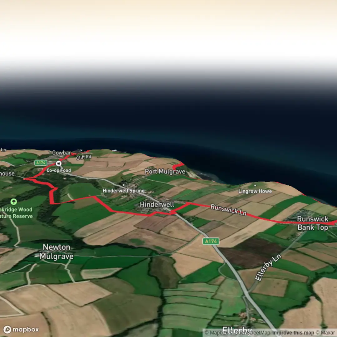 An image depicting the trail Hike from Staithes and its surrounding area.