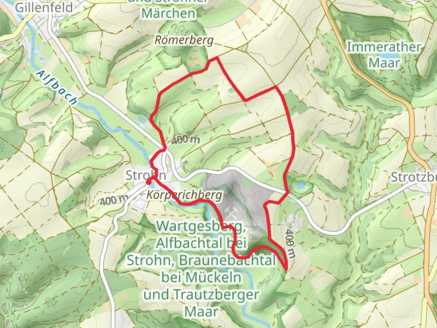 An image depicting the trail Maeaerchenweg and its surrounding area.