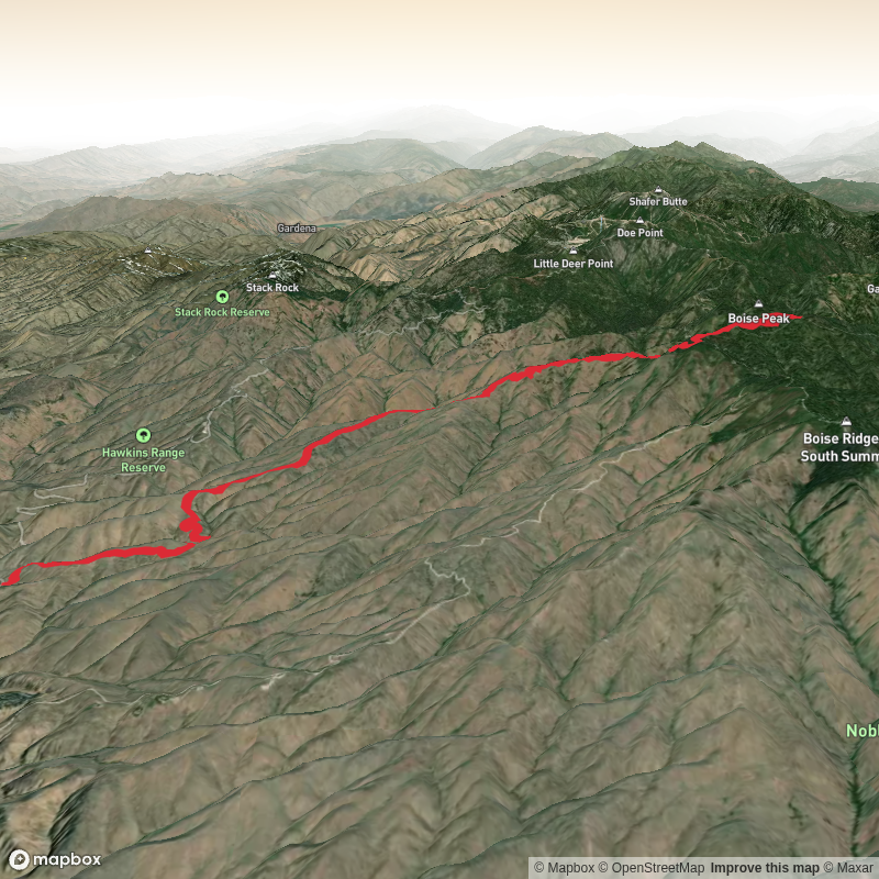 Hard Guy trail to Boise Peak summit- out & back