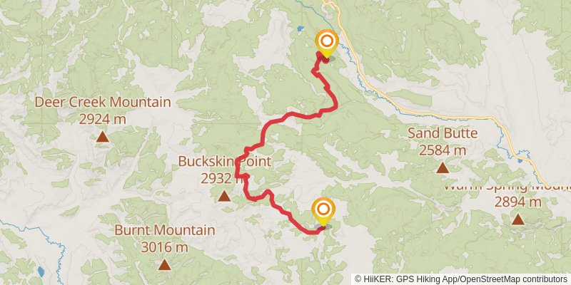 Continental Divide Trail - Wyoming stage 30 Map