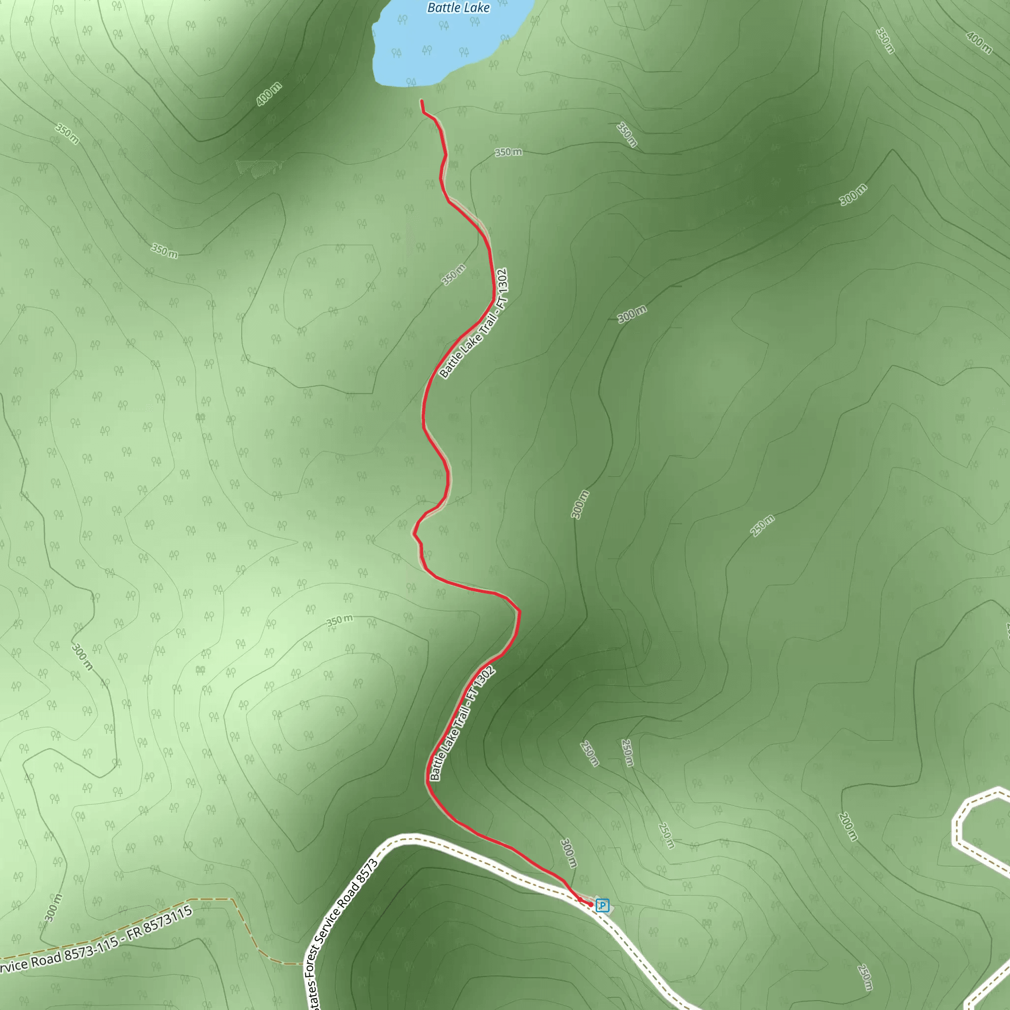 Battle Lake Trail mobile static map