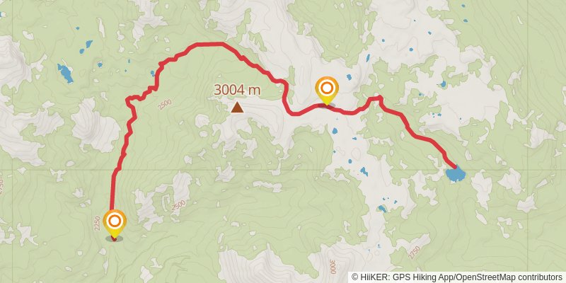 Horse Creek Divide Trail via Knox Lake Trail stage 2 Map