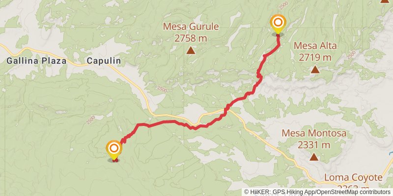 Continental Divide Trail - New Mexico stage 58 Map