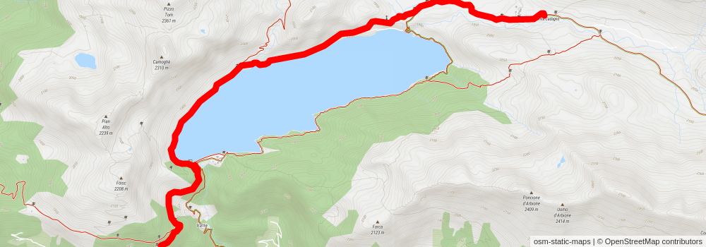 Passo del Sole - from Acquacalda to Lake Ritom stage 2 Map