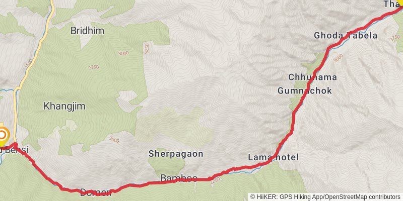 Great Himalayan Trail stage 42 Map