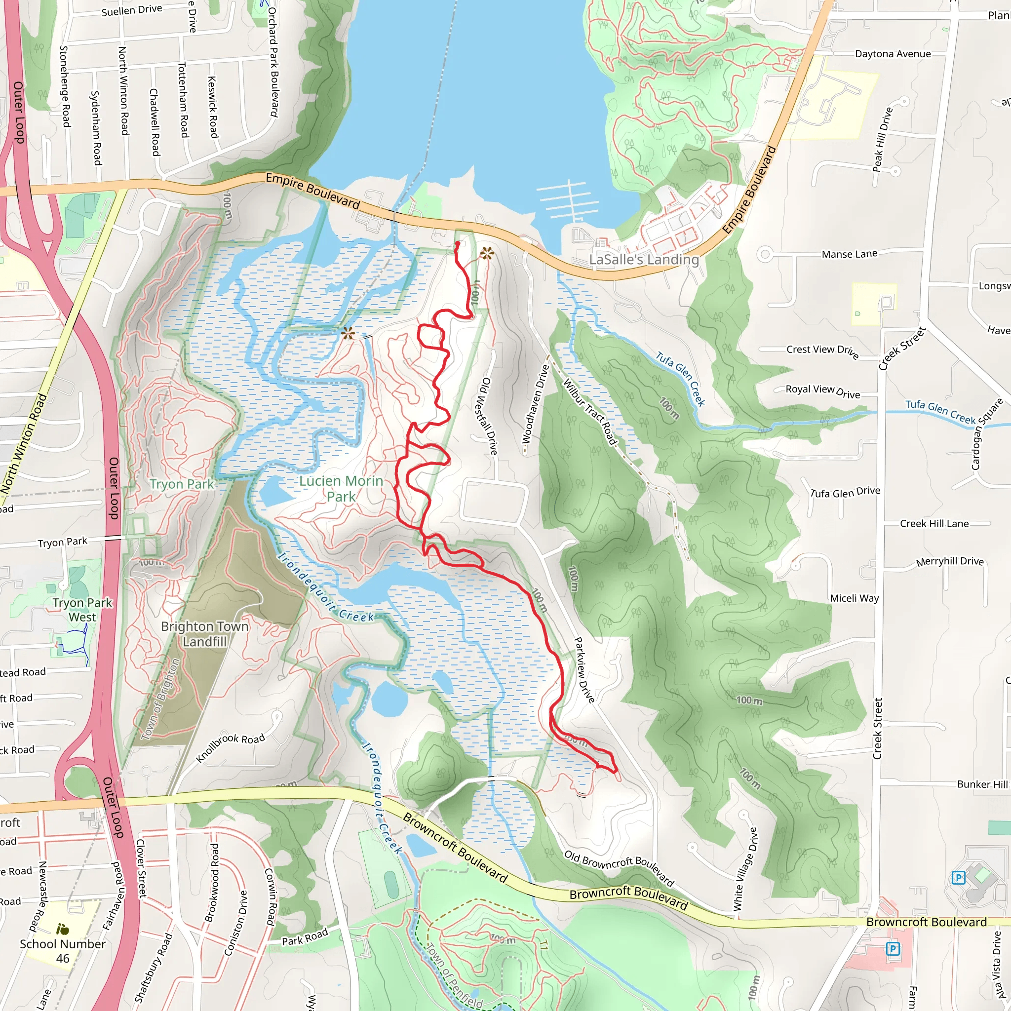 White and Blue Trail Loop from Empire Boulevard mobile static map