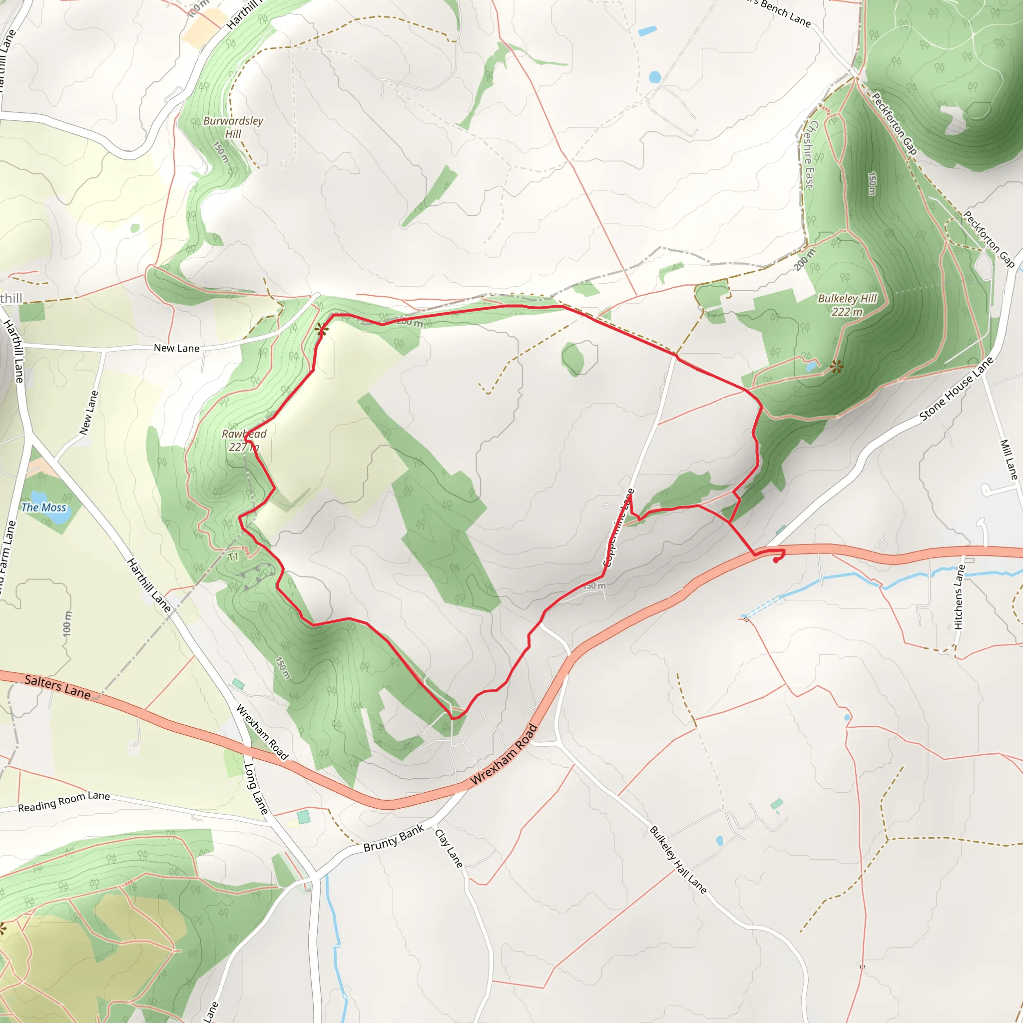 Rowhead via Sandstone Trail mobile static map