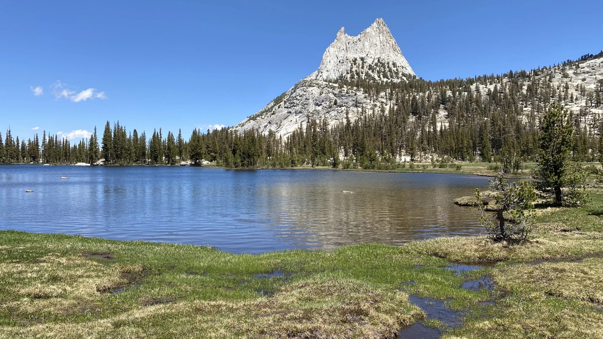 An image depicting the trail Cathedral Peak via Budd Lake Trail and its surrounding area.