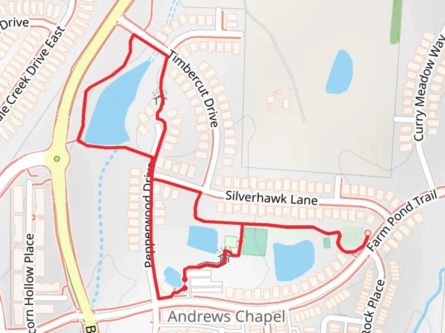 An image depicting the trail King Cemetery Loop and its surrounding area.