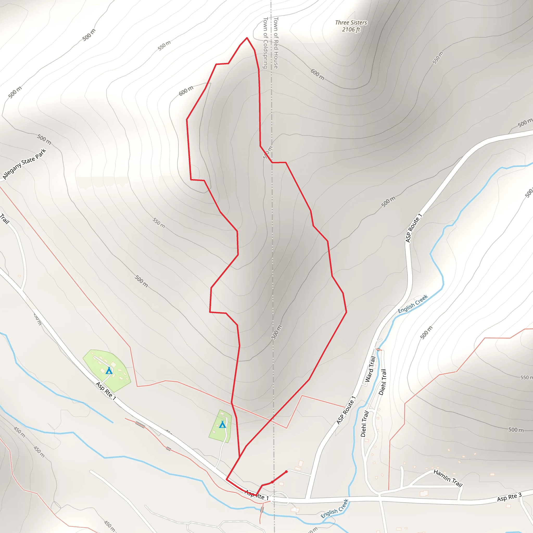 Three Sisters Loop mobile static map