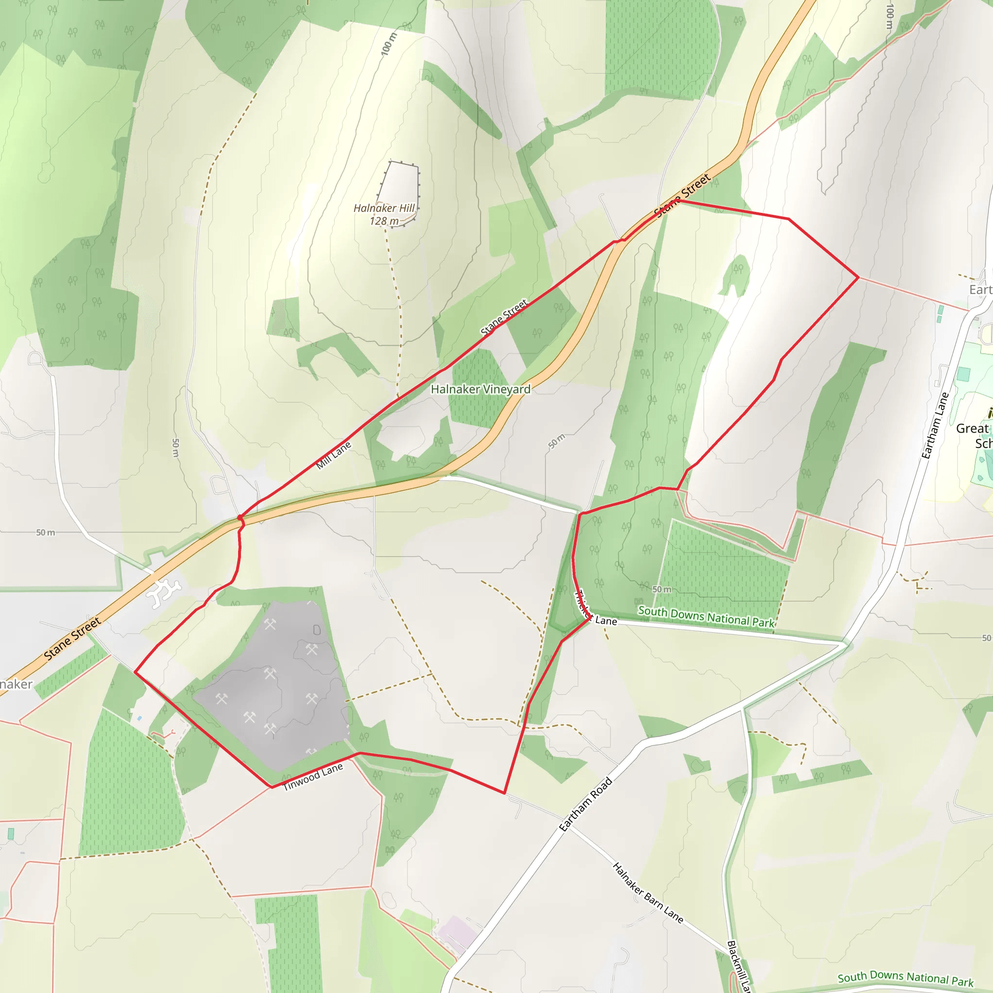 Eartham Thicket and Boxgrave Common mobile static map