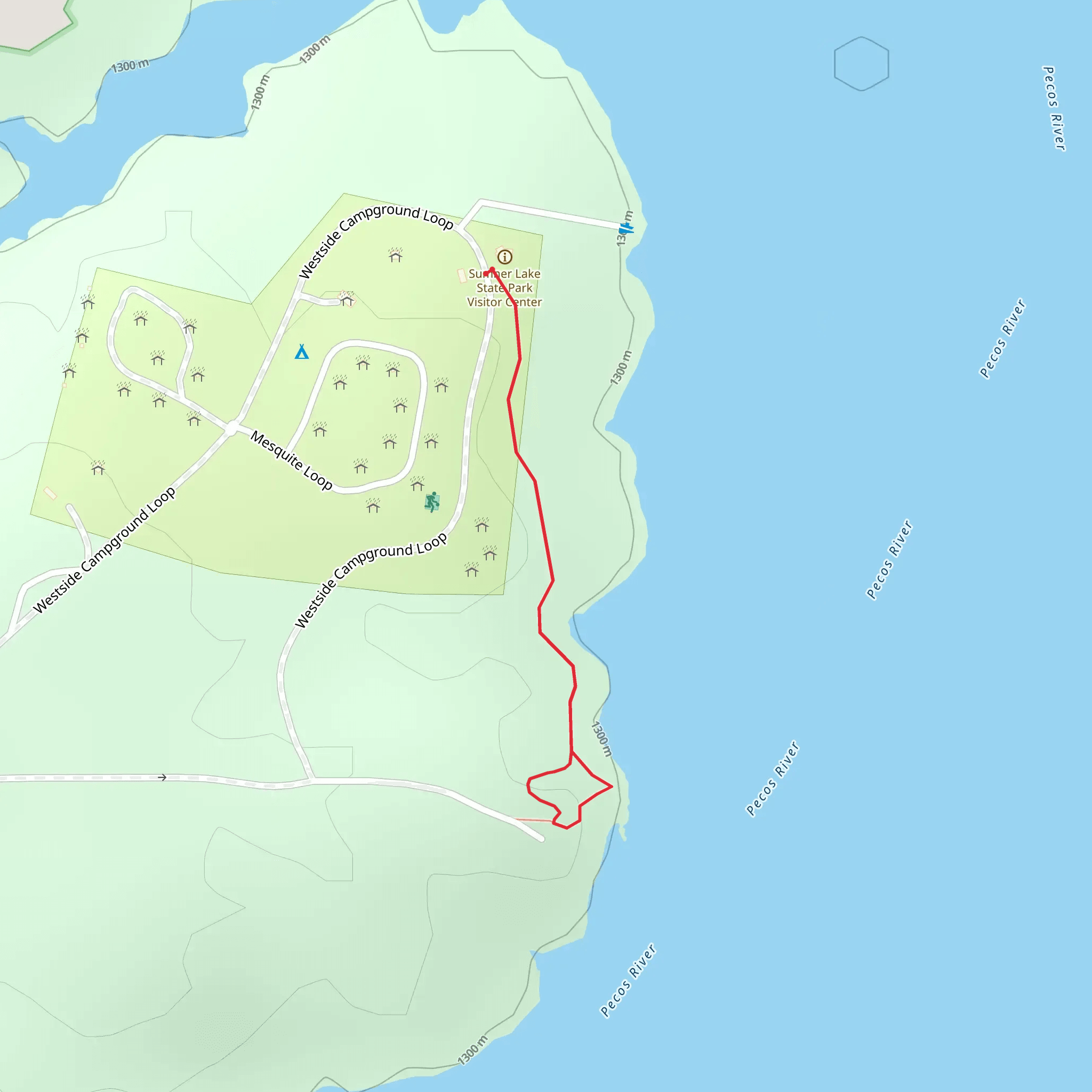 Westside Campground Walk mobile static map