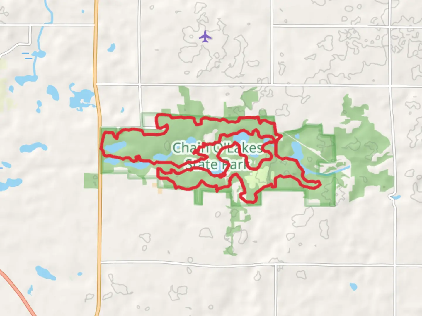 An image depicting the trail Sand Lake, Norman Lake and Bowen Lake Loop and its surrounding area.