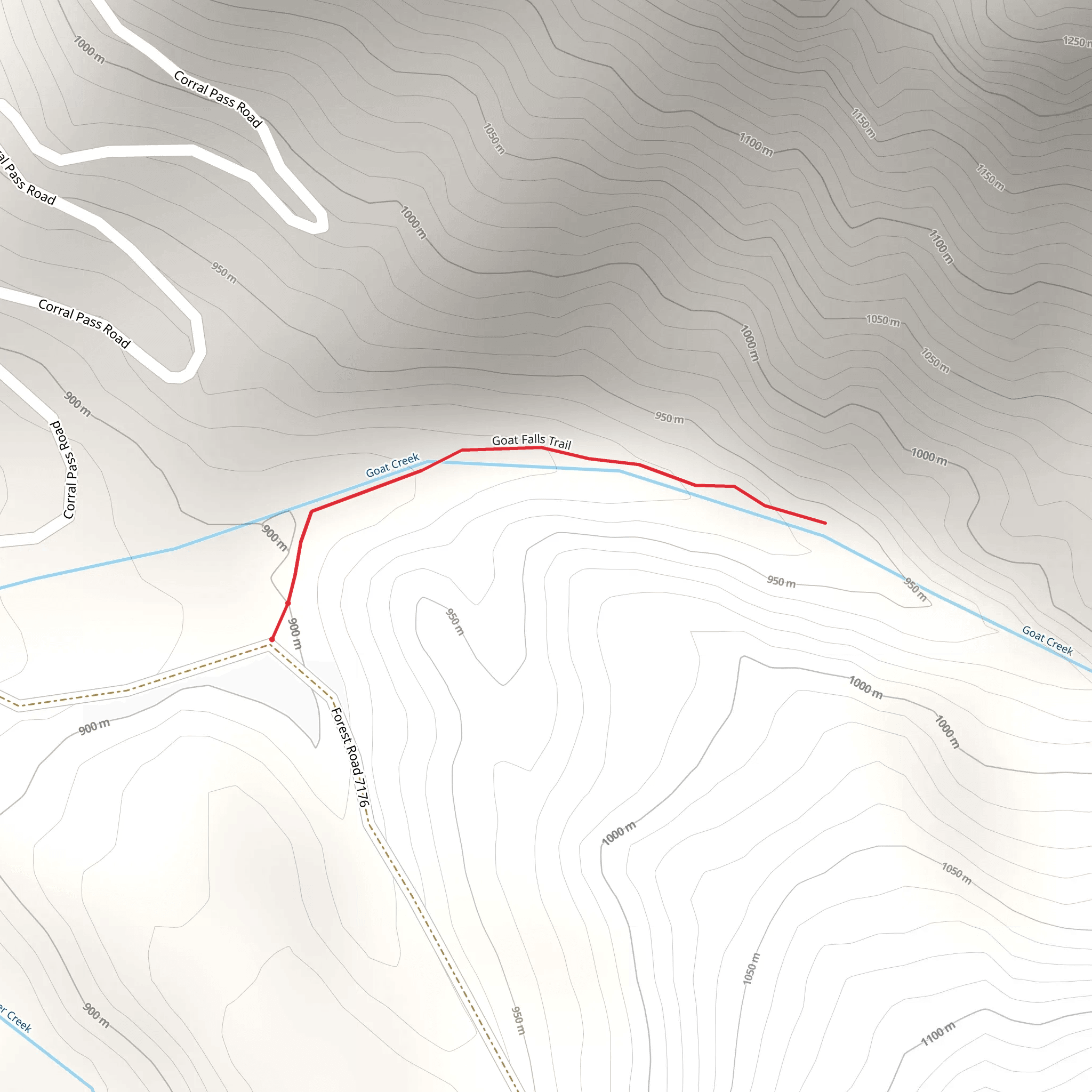 Goat Falls Trail mobile static map