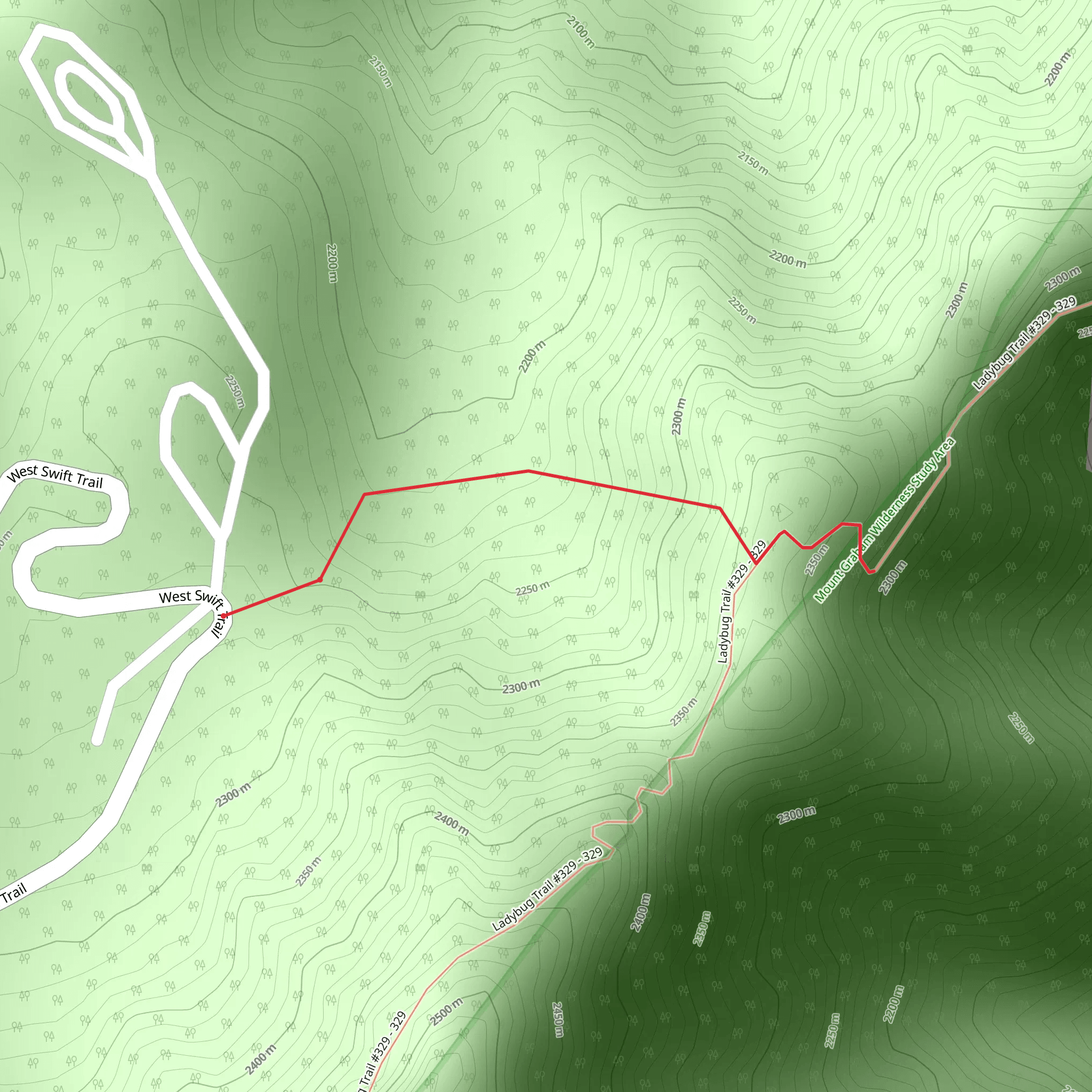 Turkey Flat Trail mobile static map