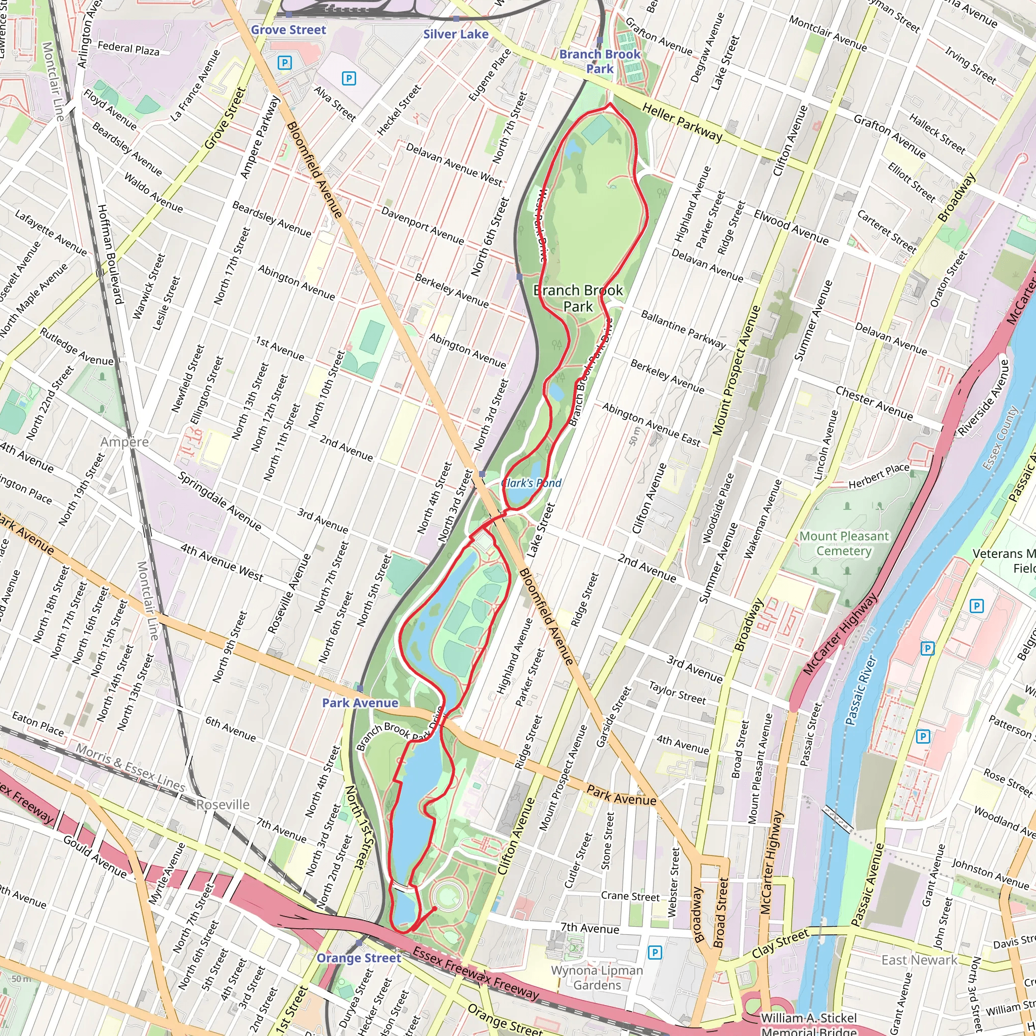Kasberger Field - Clark's Pond Loop mobile static map