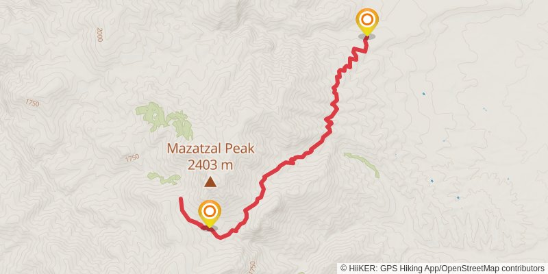 Y Bar Trail stage 2 Map