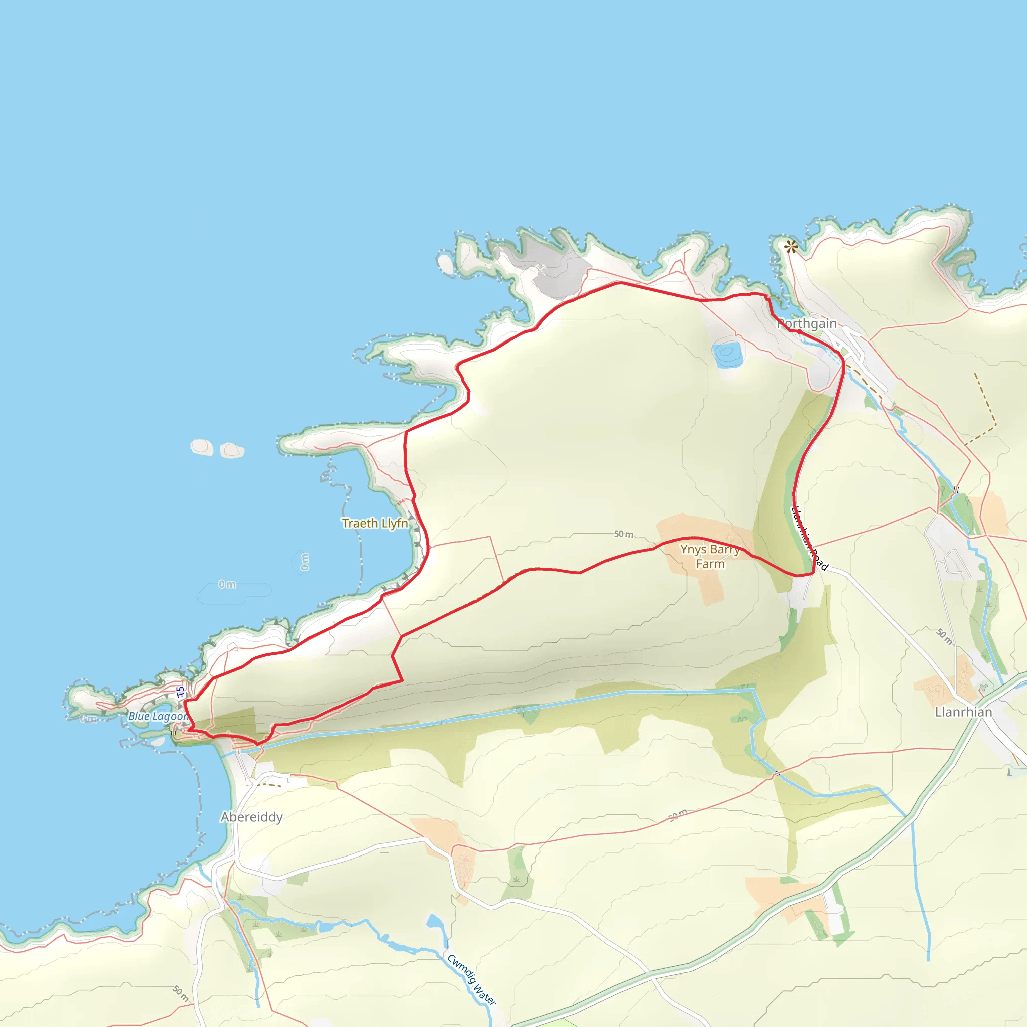 Porthgain - Abereiddi mobile static map
