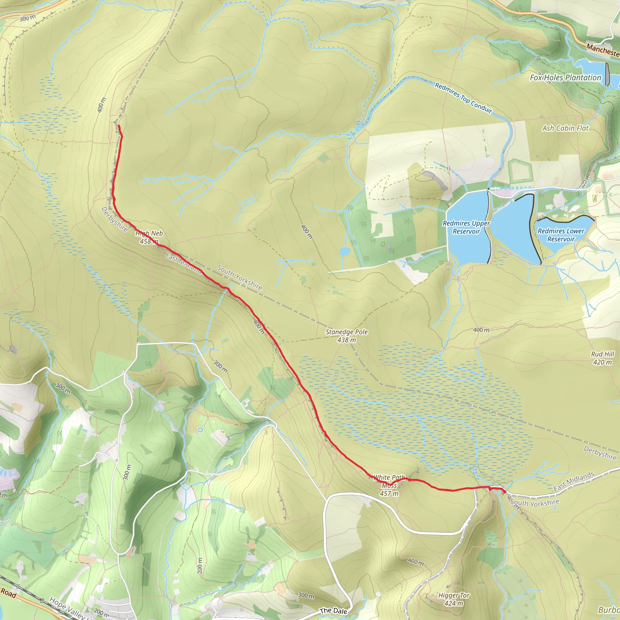 Millstones Stanage Edge mobile static map